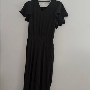 Aware black flutter sleeve jumpsuit